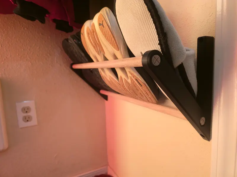 Wall Mounted Minimalist Space Saving Shoe Organization Hardware