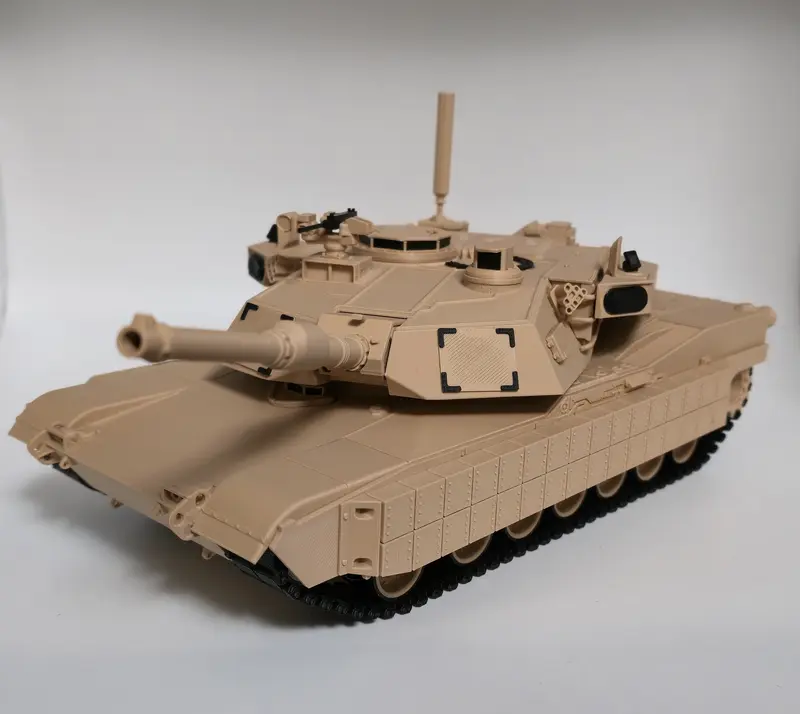 High Resolution Complex Multi-Part Military Scale M1 Abrams Model Display Assembly